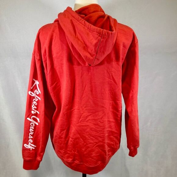 Coca-Cola Refresh Yourself red coke cap hoodie size medium - Picture 5 of 7